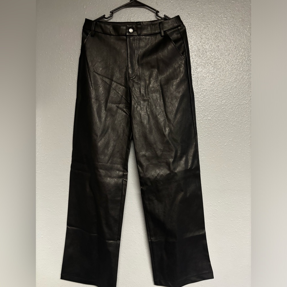 Windsor black leather pants